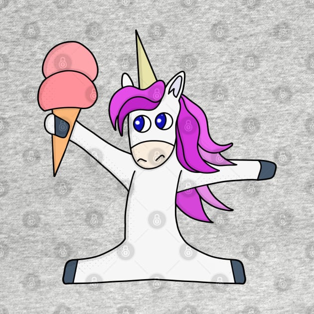 Unicorn splits while holding an ice cream by DiegoCarvalho